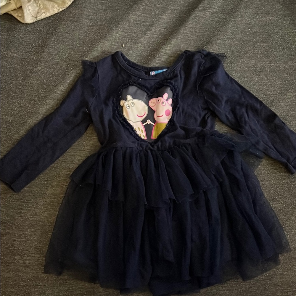 Navy Blue Peppa Pig Tulle Dress